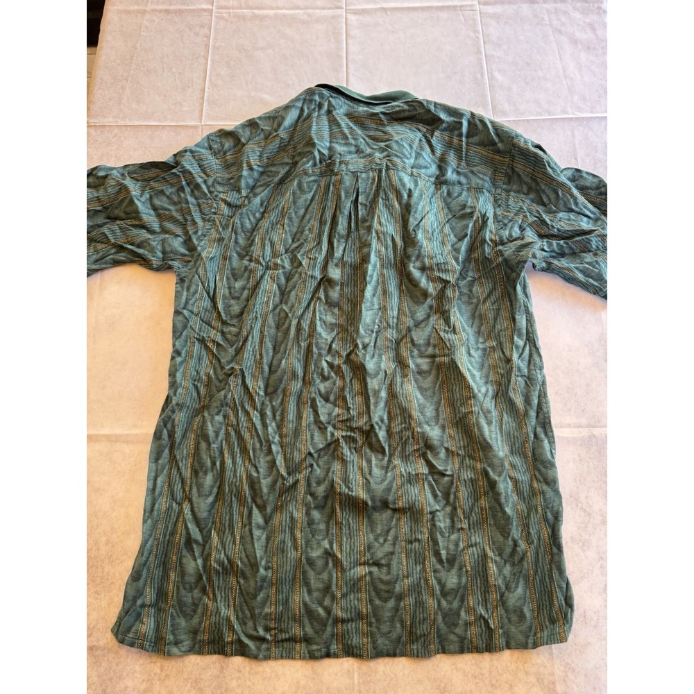 MICHAEL THOMAS Polo Shirt Men's L Egyptian Nile Cotton Multi-Color Paisley EUC - Picture 5 of 5